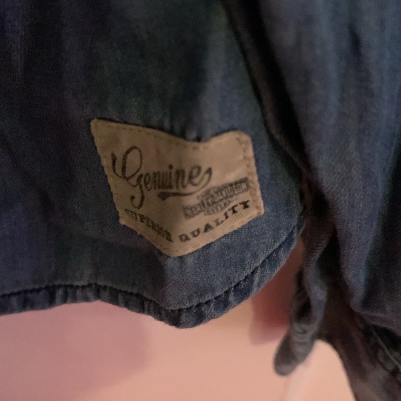 Harley Davidson 🦅denim snap up top Small - Picture 8 of 16